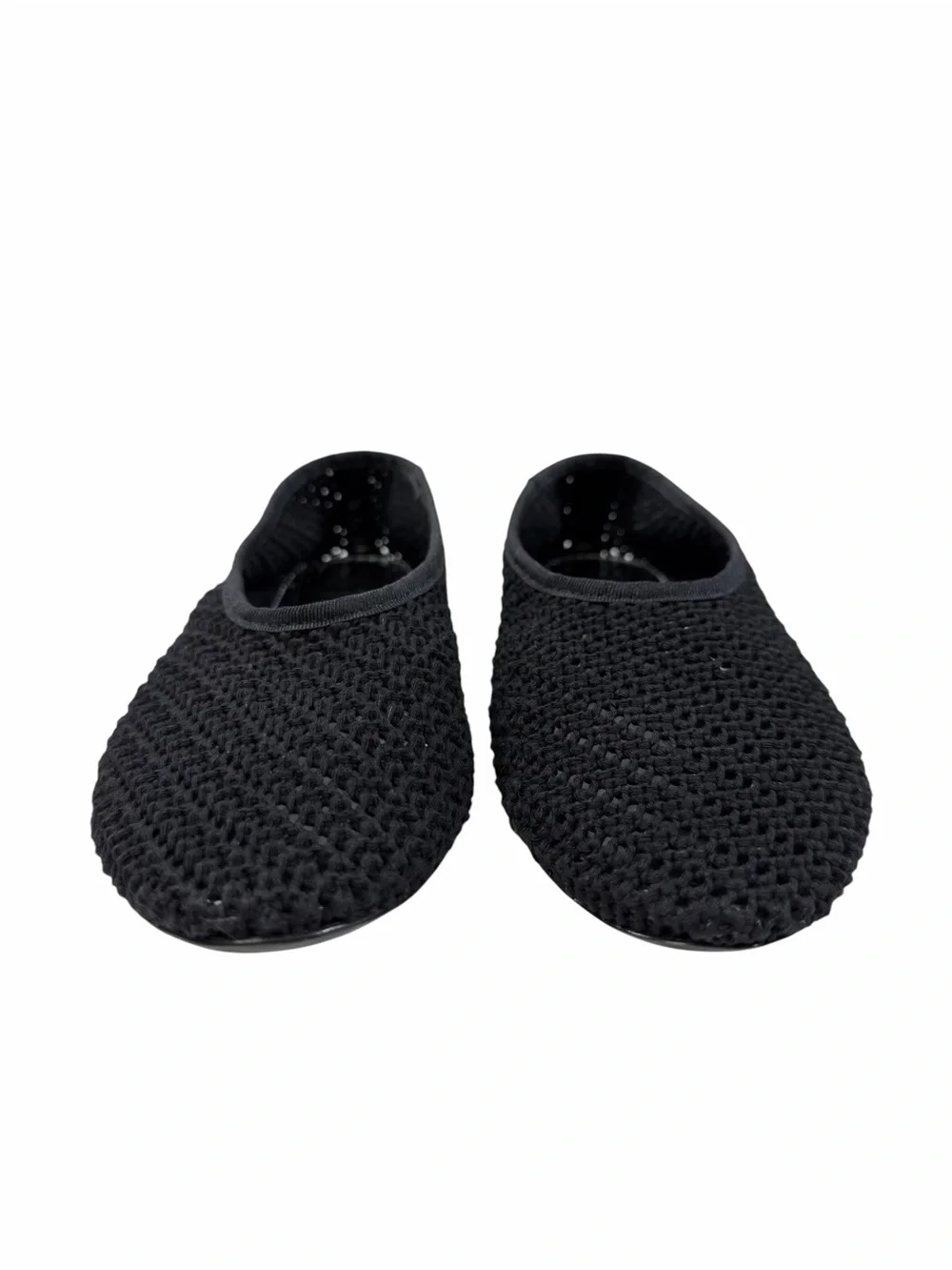 NWOB Staud Alba Black Crochet Ballet Flat Shoes Women’s Size 38/ US 8
